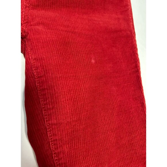 Loft Red Flare Crop Corduroy Pants Size 24 Women's - Picture 11 of 15